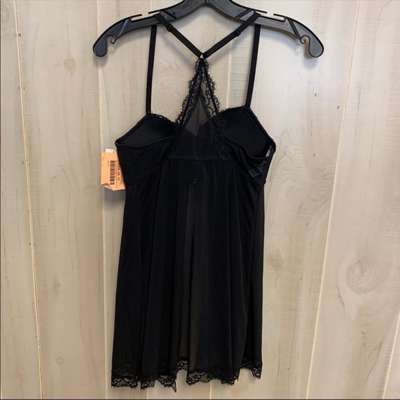 Gilligan & O’Malley Size Medium Black Sheer Intimate Push-Up Babydoll - Picture 3 of 7